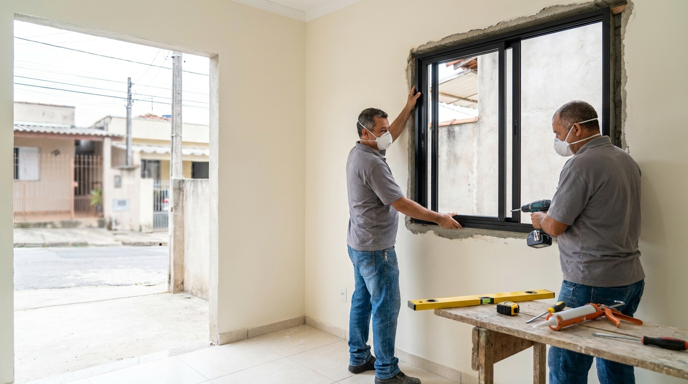 Esquadria de alumínio preta em Londrina-PR